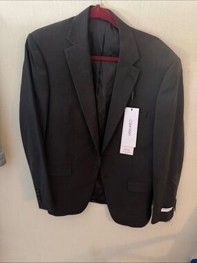 NWT Calvin Klein Men’s Black Slim Fit Blazer | Modern Suit Jacket